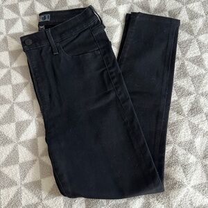 Abercrombie & Fitch High Rise Super Skinny Jeans Curve Love Black Wash Size 27 S